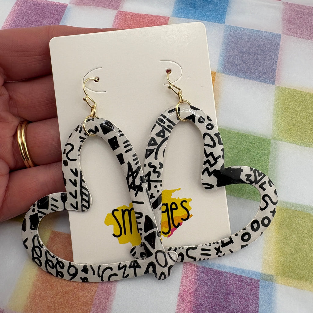 Big Love Monochrome Dangles - Smudges