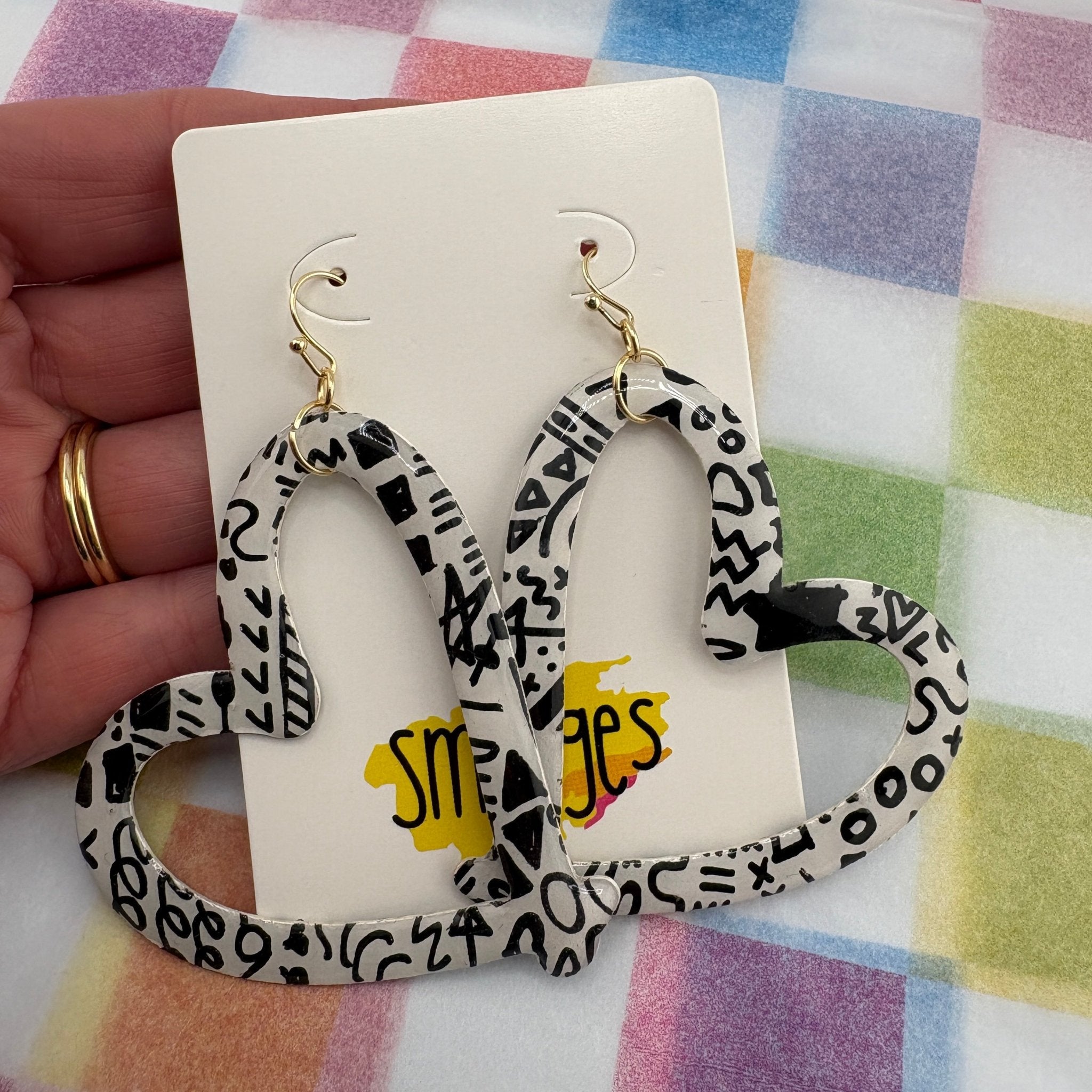 Big Love Monochrome Dangles - Smudges