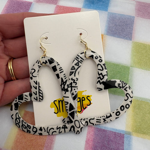 Big Love Monochrome Dangles - Smudges