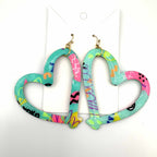 Big Love Teal Dangles - Smudges