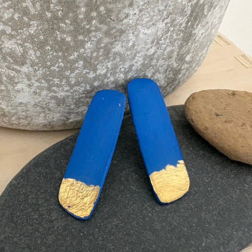 Colour Me Happy Blue Studs - Smudges