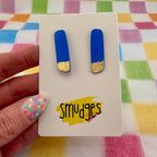 Colour Me Happy Blue Studs - Smudges