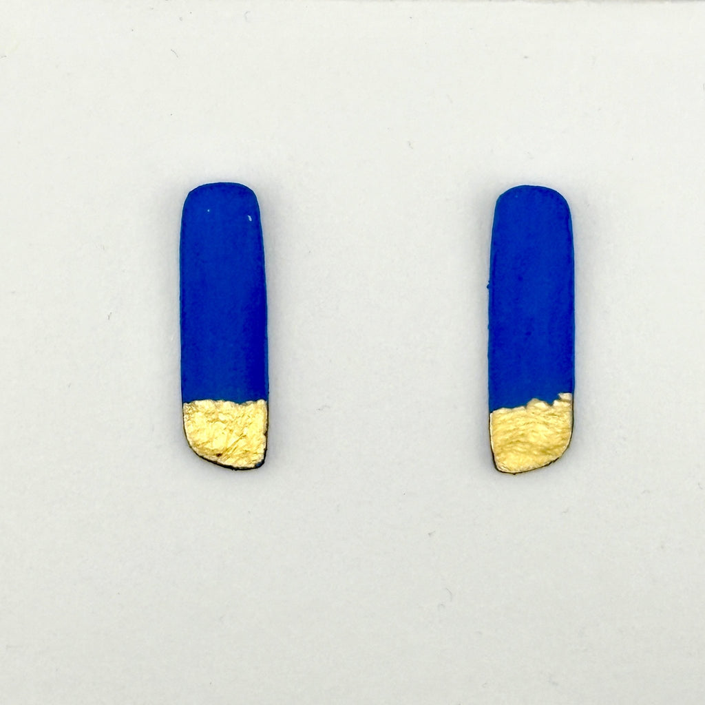 Colour Me Happy Blue Studs - Smudges