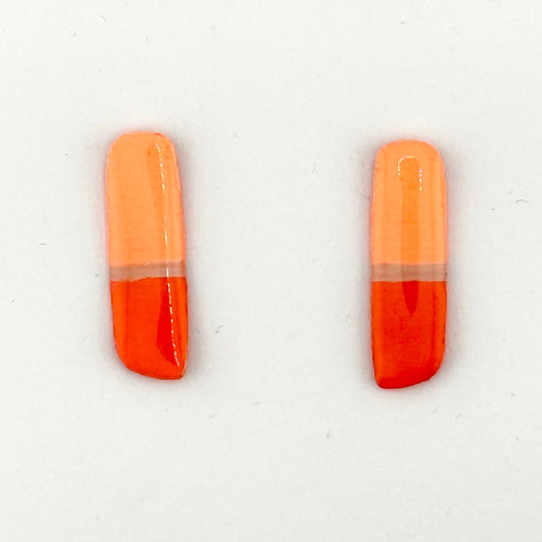 Colour Me Happy Coral Studs - Smudges