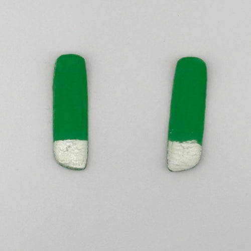 Colour Me Happy Green Studs - Smudges