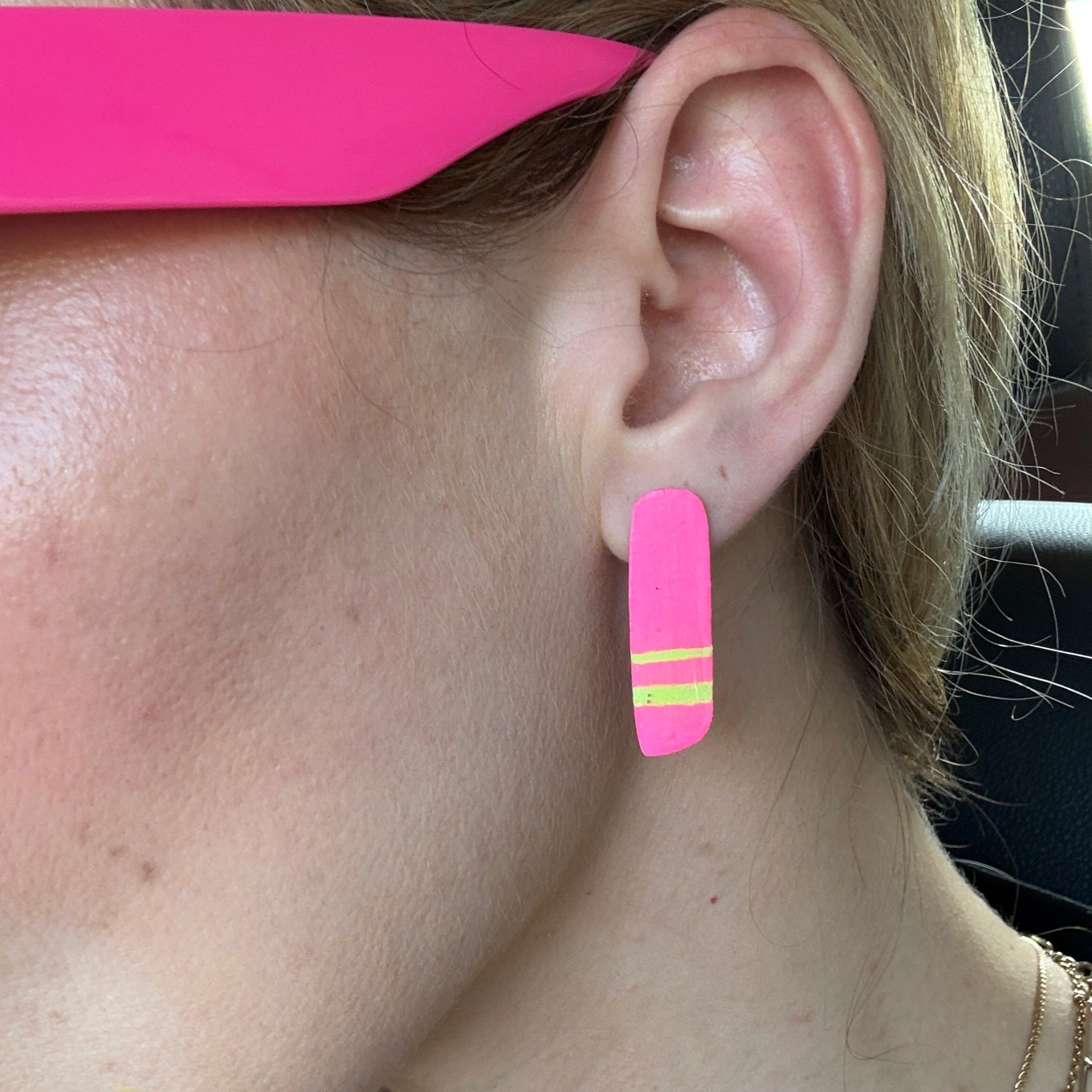 Colour Me Happy Pink Studs - Smudges
