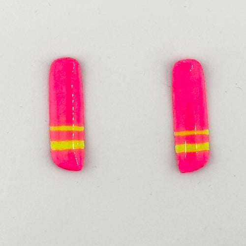 Colour Me Happy Pink Studs - Smudges