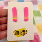 Colour Me Happy Pink Studs - Smudges