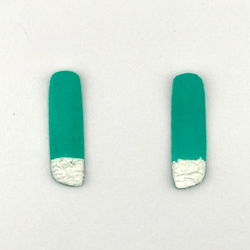 Colour Me Happy Teal Studs - Smudges