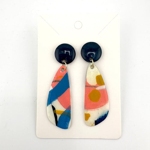 Coral Blimey Dangles - Smudges