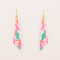 Cut Loose Dangles, pale pink, coral and mint statement earrings