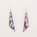 Gilt Trip Dangles, purple, blue, mint and gold long statement earrings
