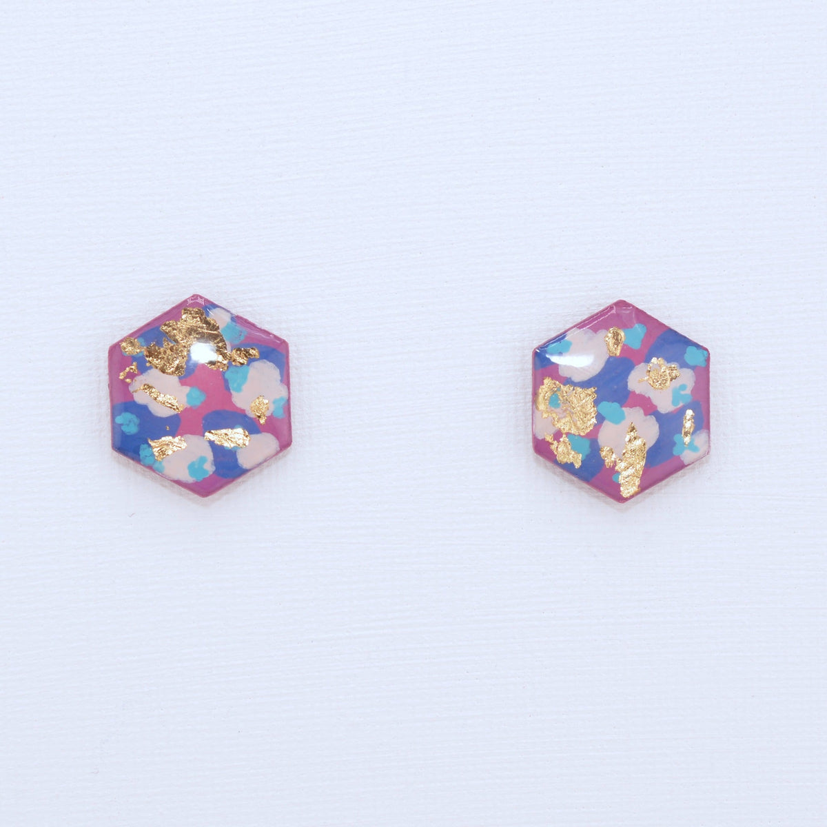 Gilt Trip Hex Studs - Smudges