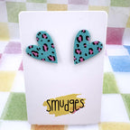 Gone Wild Heart Studs - Smudges