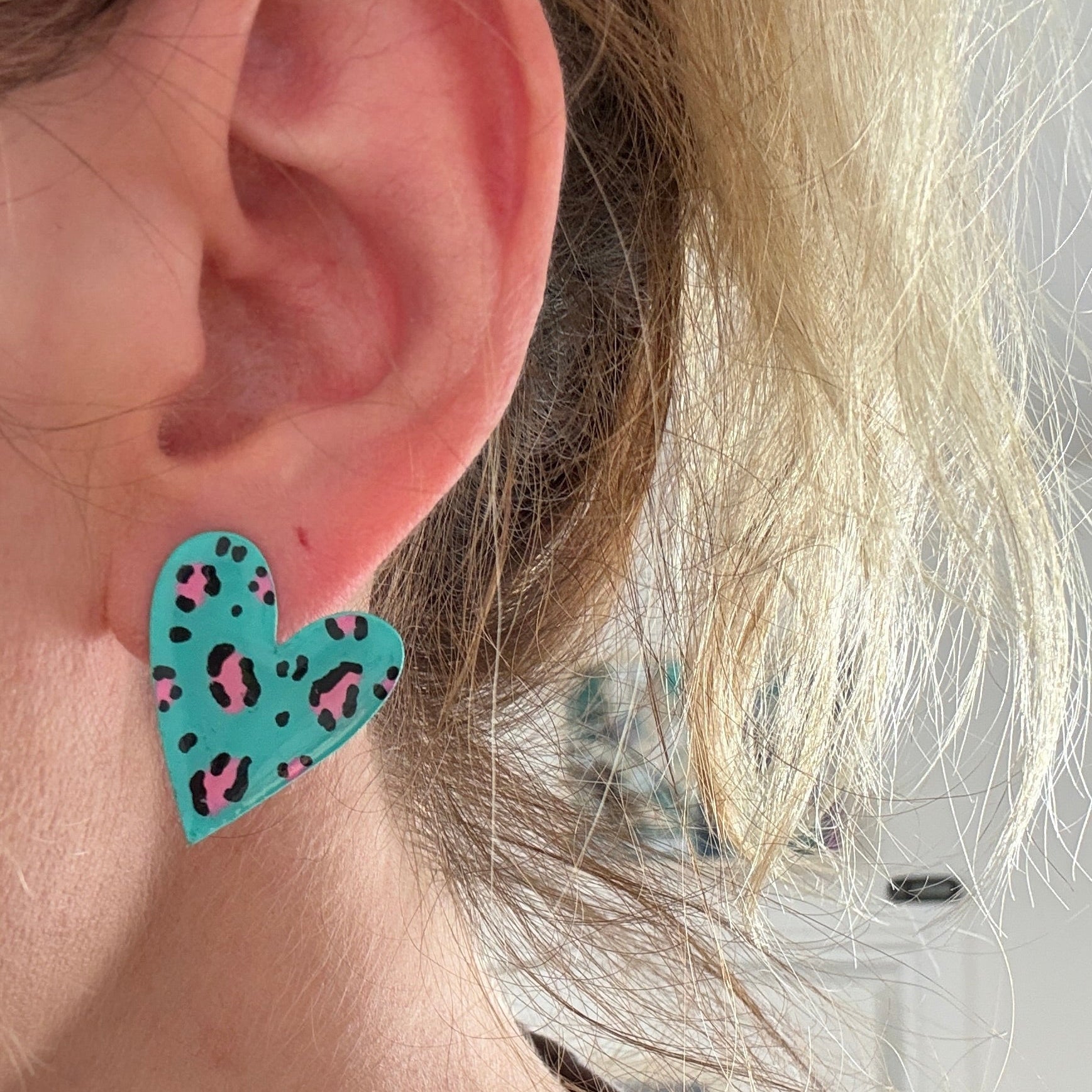 Gone Wild Heart Studs - Smudges