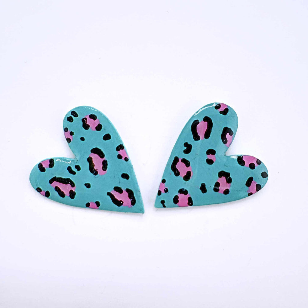 Gone Wild Heart Studs - Smudges