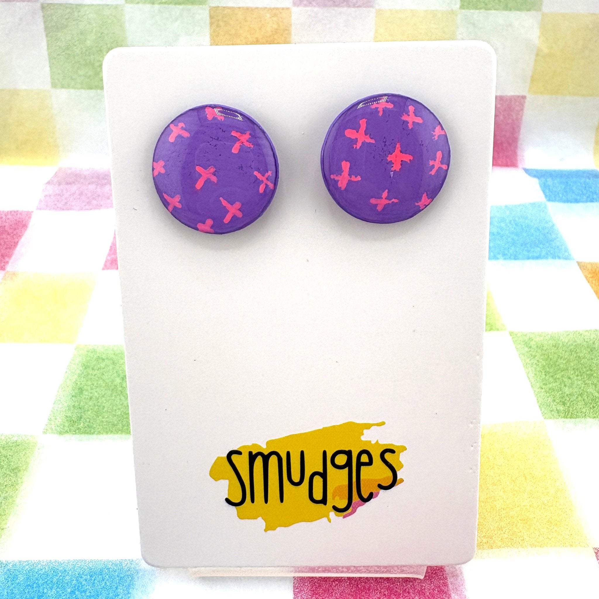 Hot Cross Studs - Smudges