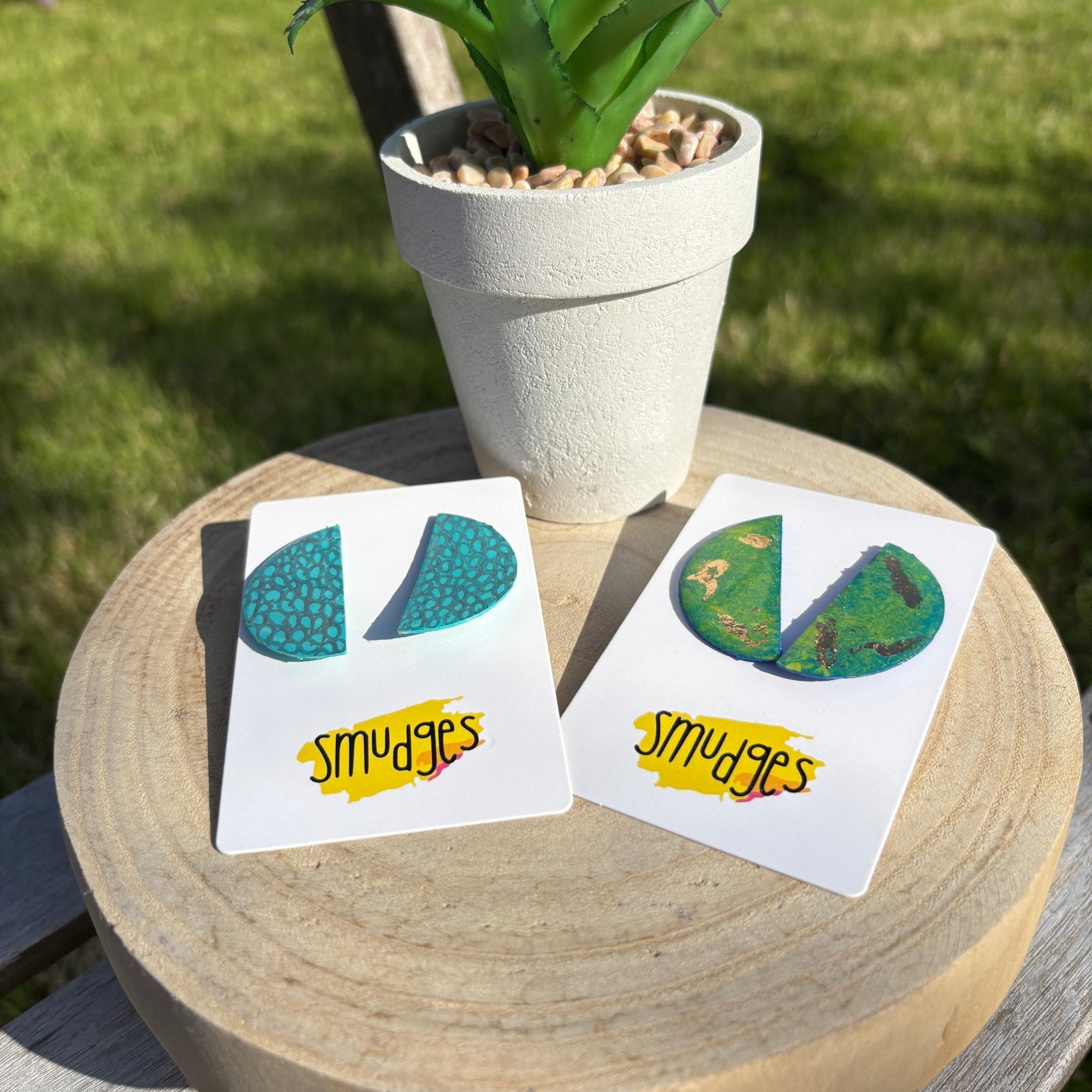 Jungle Gold Studs - Smudges