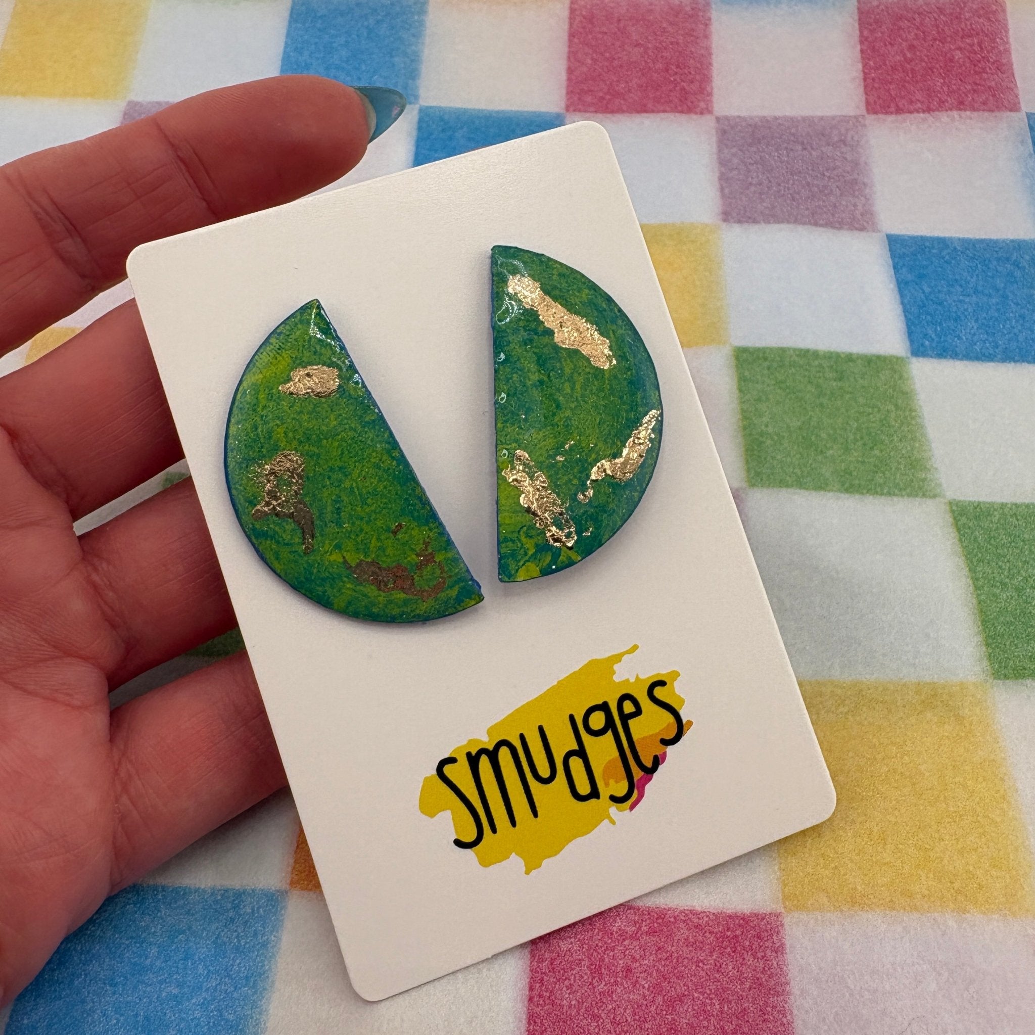 Jungle Gold Studs - Smudges
