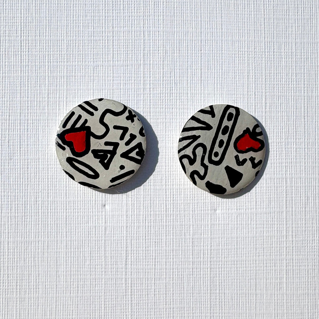 Love Note Studs - Smudges