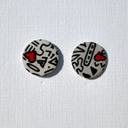 Love Note Studs - Smudges