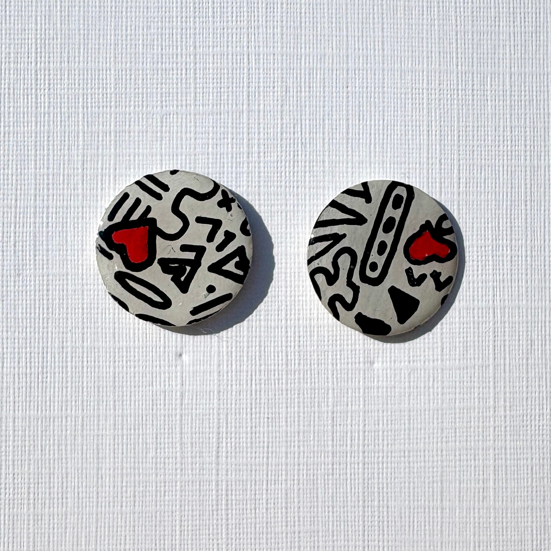 Love Note Studs - Smudges