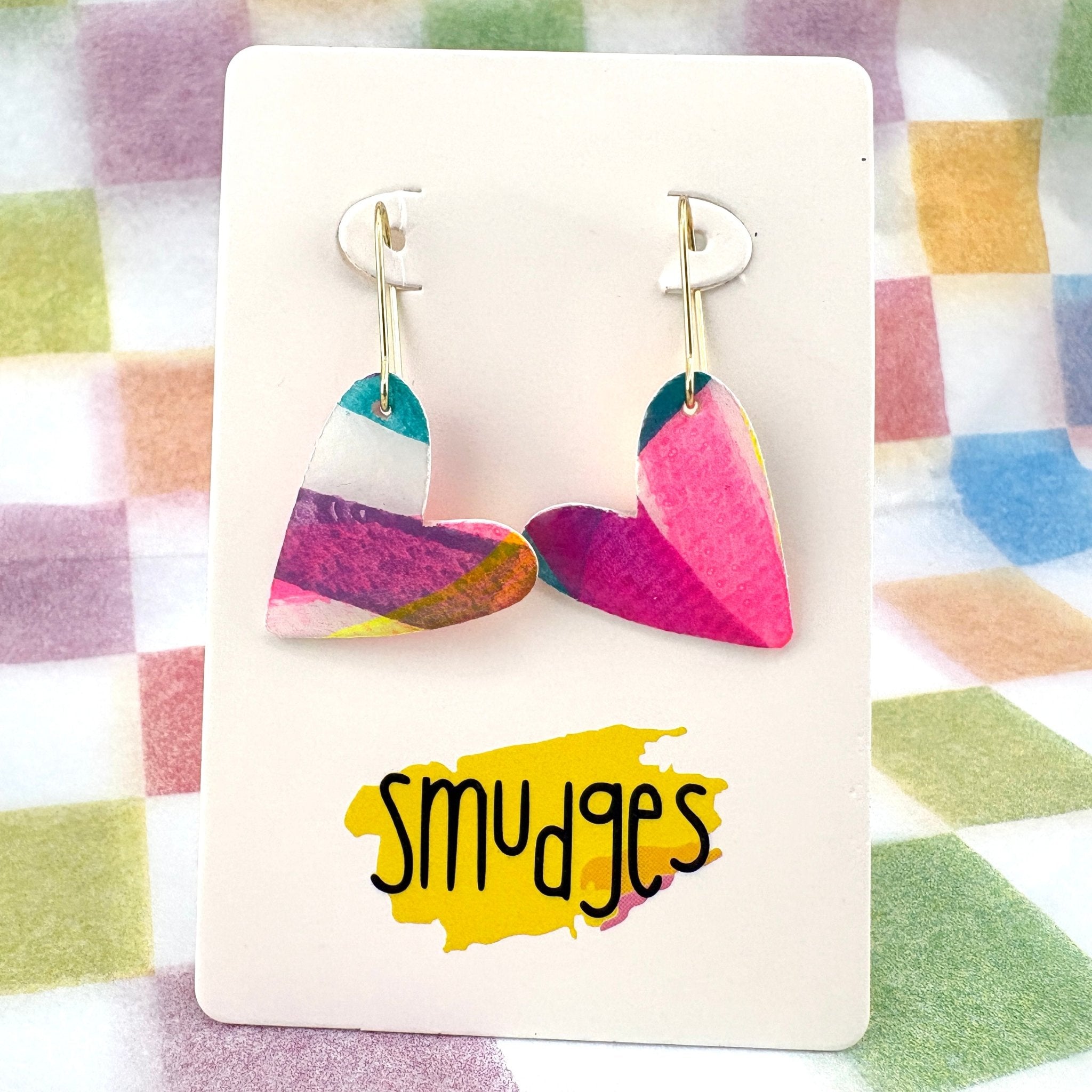 Neon H-Art Attack Dangles - Smudges