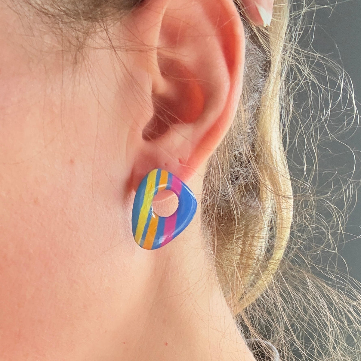 Offbeat Loop Studs - Smudges