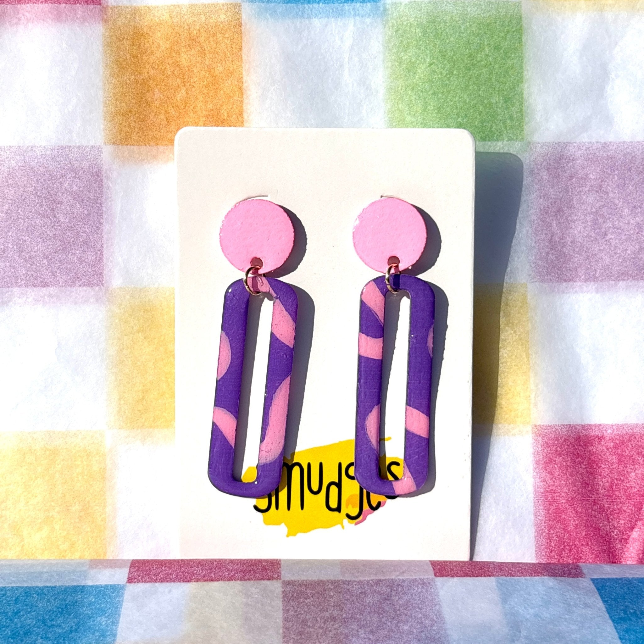 Purple Reign Dangles - Smudges