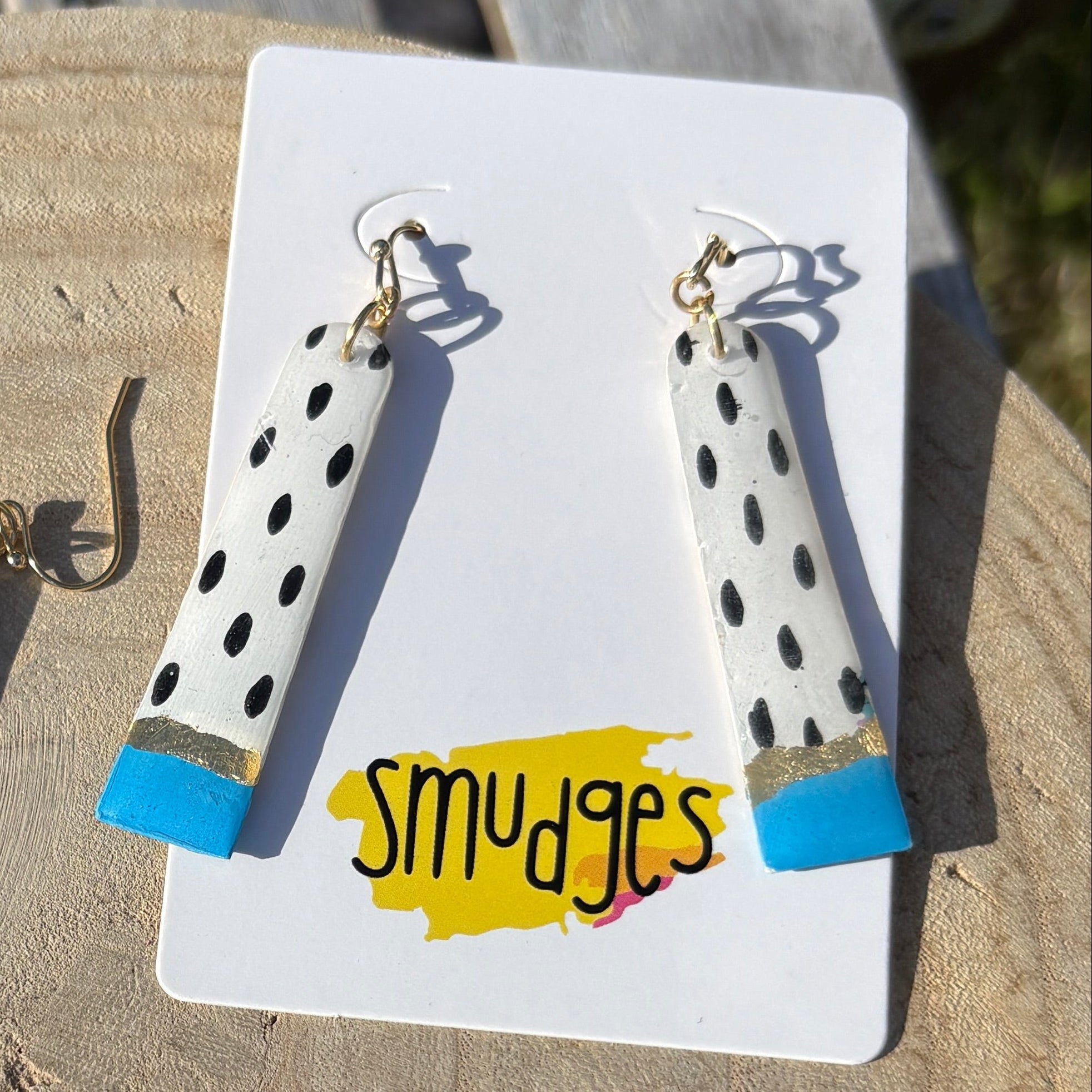Spot On: Blue Monday Dangles - Smudges