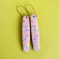 Sprinkles Light Pink Long Dangles - Smudges
