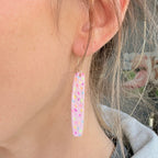 Sprinkles Light Pink Long Dangles - Smudges