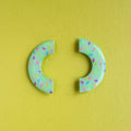 Sprinkles Mint Crescent Studs - Smudges