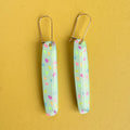 Sprinkles Mint Long Dangles - Smudges