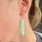 Sprinkles Mint Long Dangles - Smudges