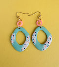Sprinkles Teal Loop Dangles - Smudges
