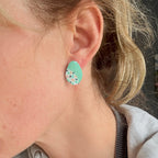 Sprinkles Teal Pebble Studs - Smudges