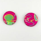Tickled Pink Studs - Round - Smudges