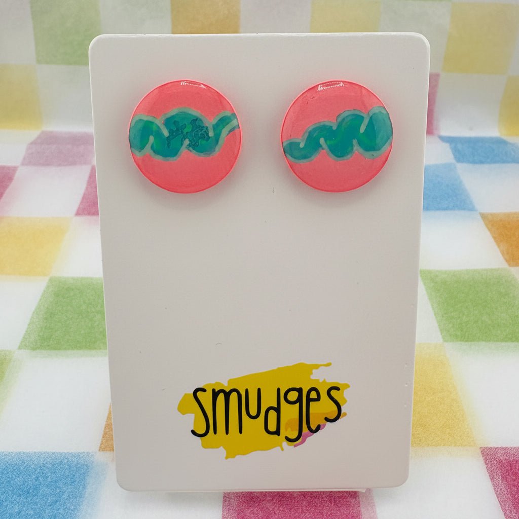 Wave Goodbye Studs - Smudges