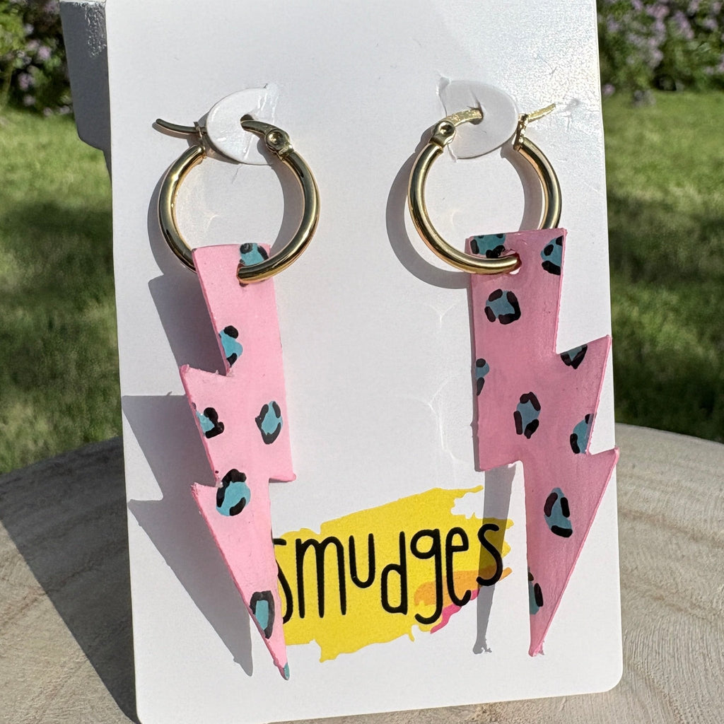 Wild Voltage Hoops - Smudges